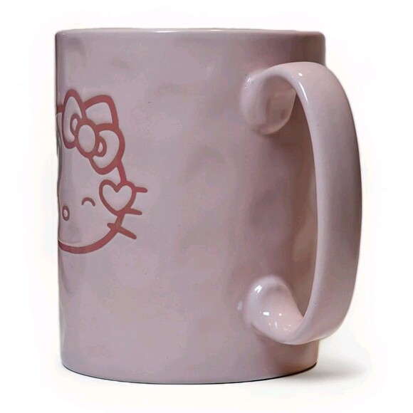 Hello Kitty Pink Ceramic Mug 17oz – Sanrio Japan Kawaii Coffee Cup Cute Gift - Picture 2 of 6